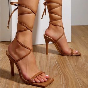 Brown Gladiator Stilettos